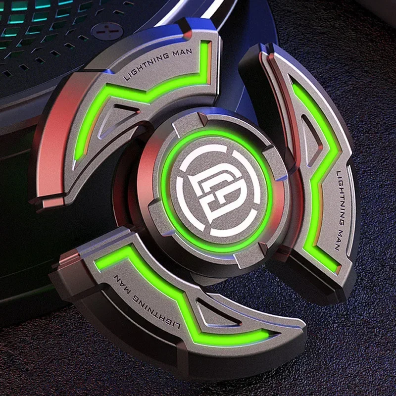 ADJUDICATION Fidget Spinner Metal Alloy Luminous Long Lasting Fingertip Gyro EDC Spinning Top Stress Relief Toys for Adults Kids 2
