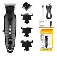 Kemei  Hair Clipper Professional Trimmer Cordless Haircut Machine Type-c Rechargeable Hair Trimmer  Zero Gapped Cutting km-2293 1