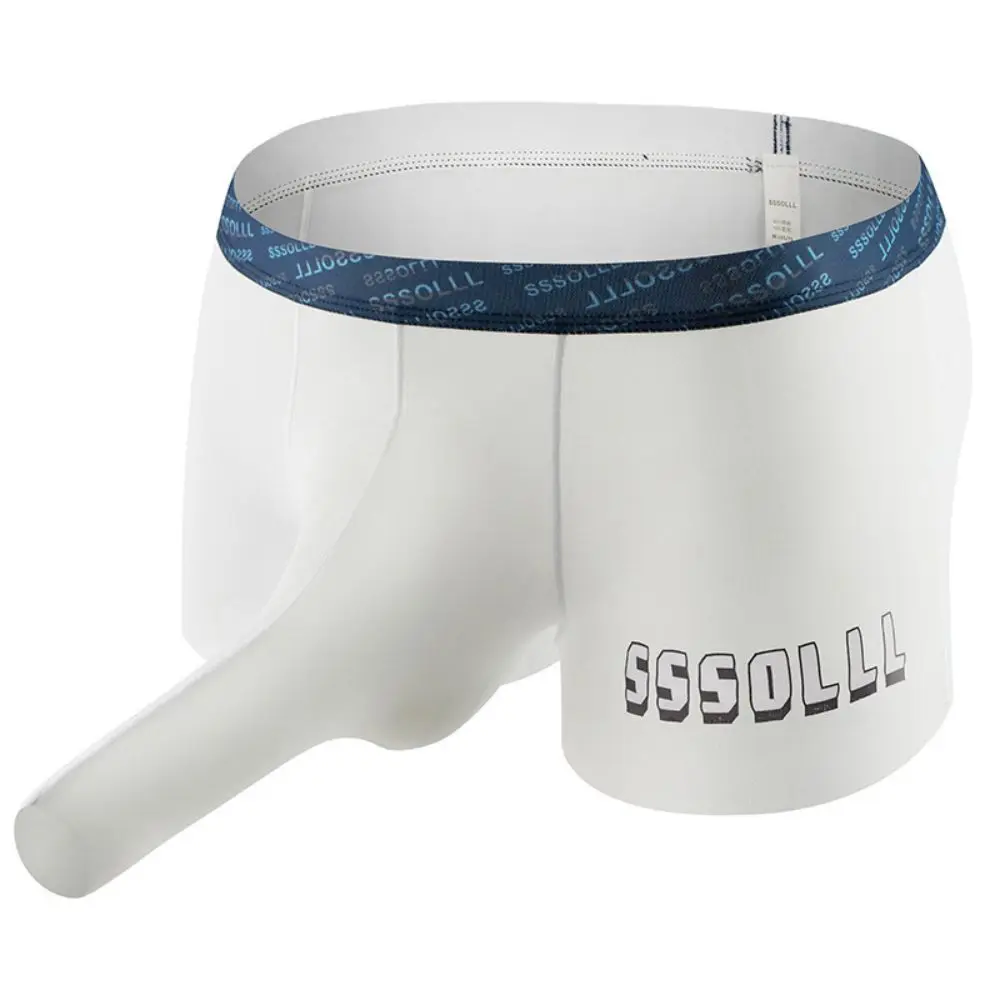 

Mens Ice Silk Bulge Pouch Elephant Nose Boxer Shorts Underwear Male Breathable Underpants Comfortable Seamless Knickers