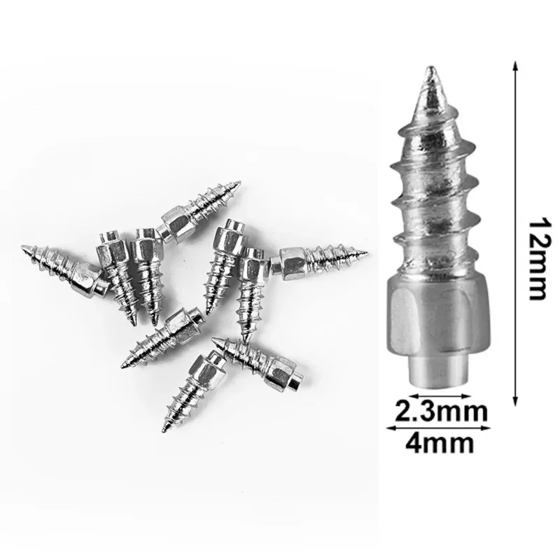 Snow Tire Anti-skid Nails Winter Tire Screws Nails Shoe Spike Universal Car Motorcycle Bike Off-road Tyre Alloy Anti-Slip Studs