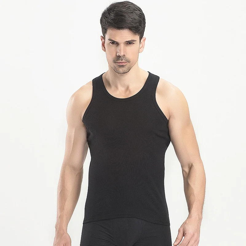 Men's Solid Color Basic Large Size Vest Undershirt Teenagers Bottoming Sports Running Playing Vest 5/3/2 Piece men underwear cotton vest men undershirt short sleeve undershirt sports sleeveless vest cotton sleeveless t shirt