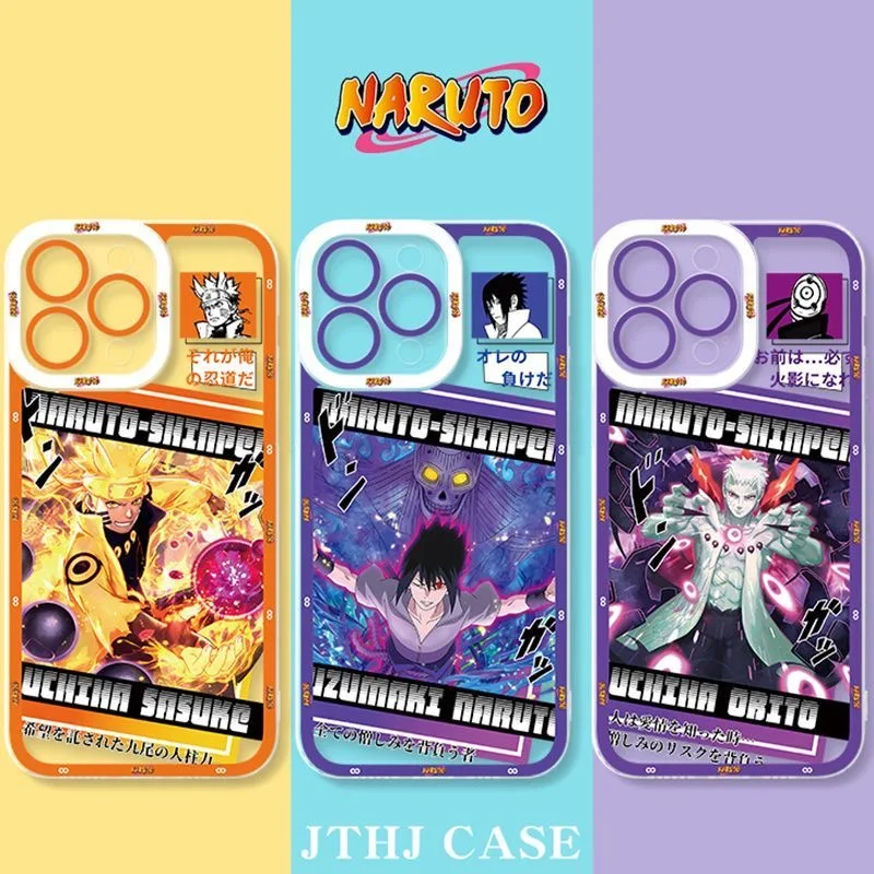 Чехол для телефона Narutos Uchihas Itachis Uzumakis narпончики для iPhone 15 14 13 12 11 Mini Pro Max X XR XSMax 7 8 Plus прозрачный чехол