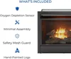 Ventless 26,000 BTU Heats 1,350 Square Feet Dual Fuel No-Clearance Gas Fireplace Insert with Remote Control, Black 5