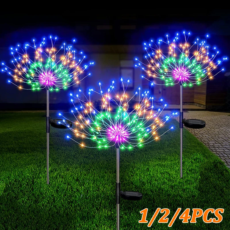Ovker Solar-Gartenlichter Mit 120 LEDs – Feuerwerk-Lichterketten Wasserdicht Für Terrasse & Garten