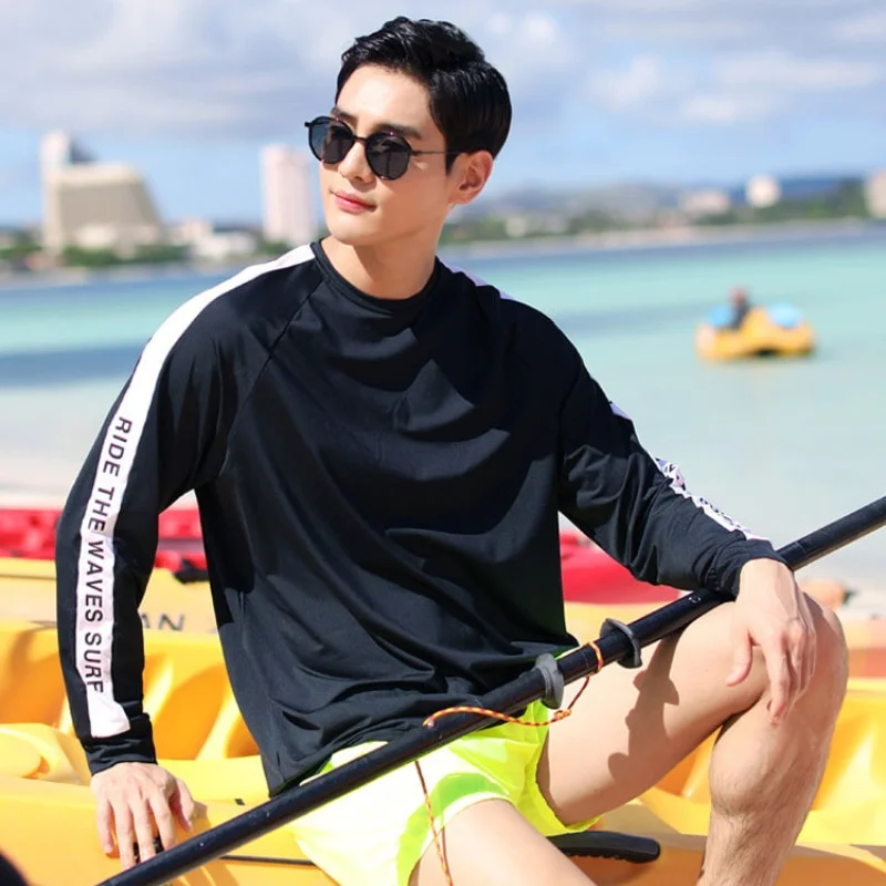 Long Sleeve Rash Guard Men's Women's 3pcs/set Sun UV Protection Quick Dry Swimwear Wetsuit Surfing Fishing Tracksuit Full Body