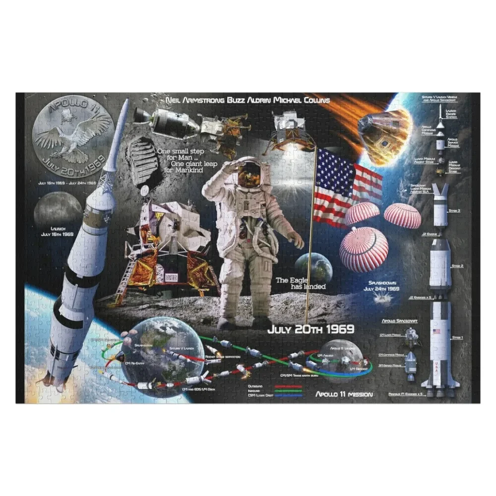 

Apollo 11 Jigsaw Puzzle Name Wooden Toy Customs With Photo Custom Kids Toy Puzzle