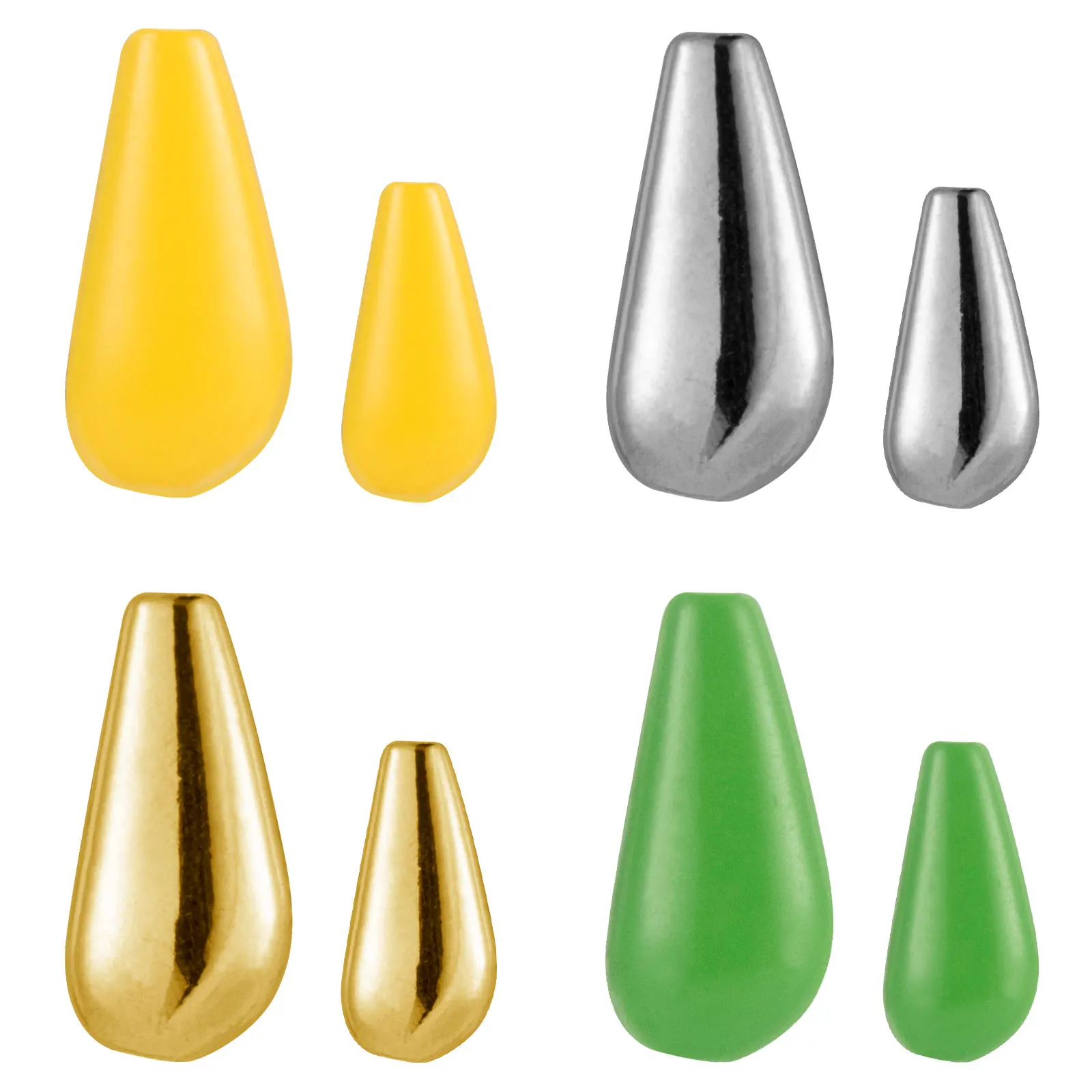 thumbnail interactive-video image 1 of Brass Lure Bodies 10-Pack - Teardrop Beads For Inline Spinners & Fishing Rigs 1 of 3
