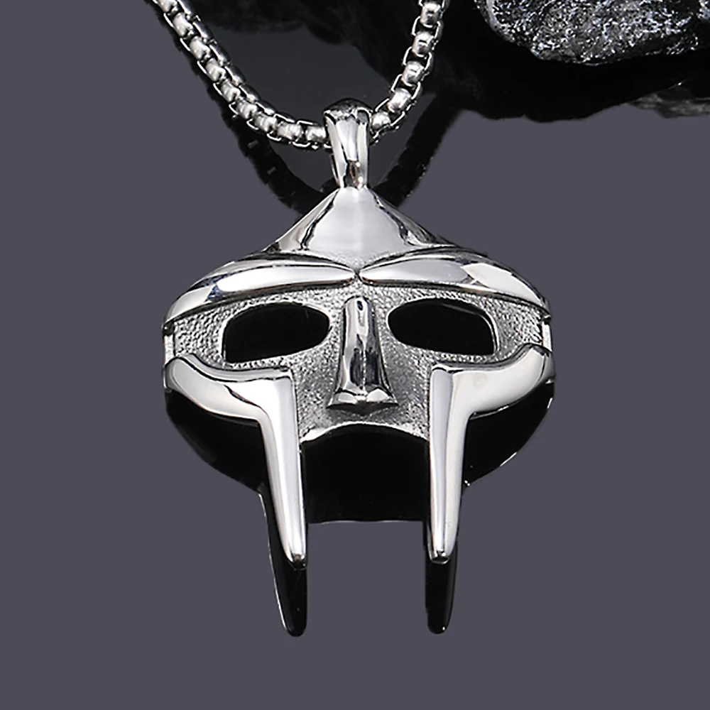 MF DOOM Stainless Steel Neckalce Sliver - MF DOOM