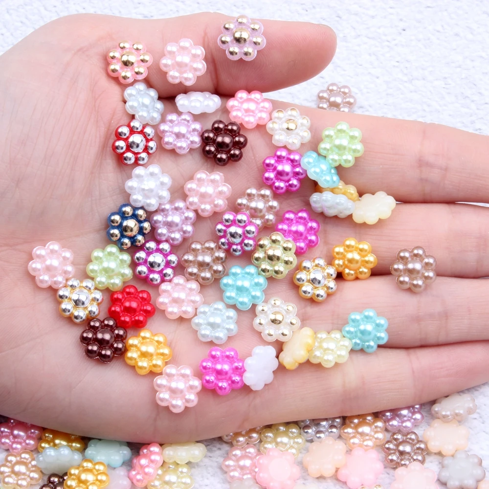 White Half Round Flatback Pearls mix sizes Imitation Pearl Beads Stone Flat  Back Glitters For Craft DIY Nail Craft Decoration - AliExpress