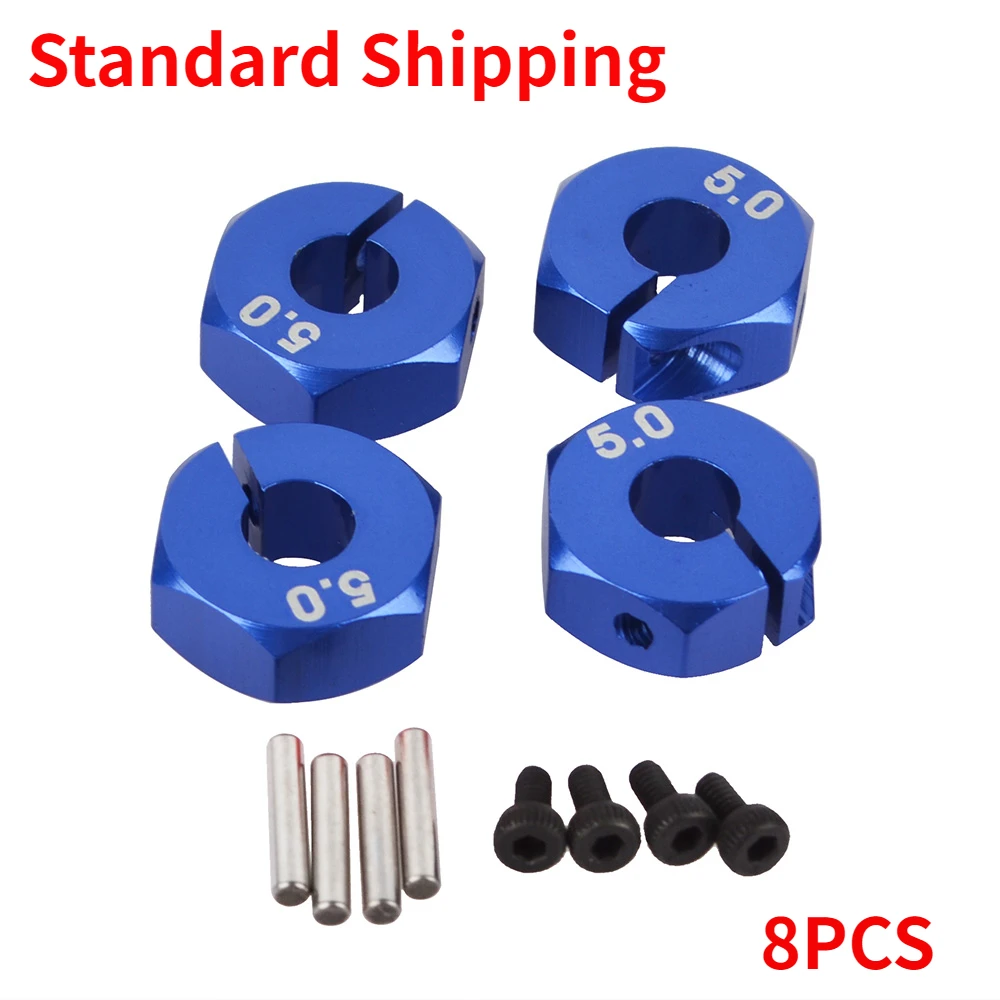 

8PCS Metal Combiner Wheel Hub Hex Adapter 5mm 6mm 7mm for 1/10 HSP HPI Redcat Axial SCX10 RC4WD D90 Wltoys RC Car DIY Parts