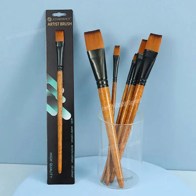 Set Brochas Brocha Plana Pintura Set Brocha Plana