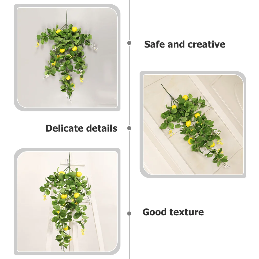 Artificial plants artificial fruits and vegetables artificial holly berries simulation lemon rattan fake tree branch picks artificial branches for decoration fruit