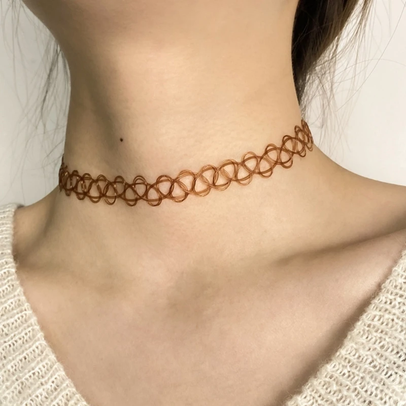 Vintage Retro Necklace Plastic Choker Necklaces Women