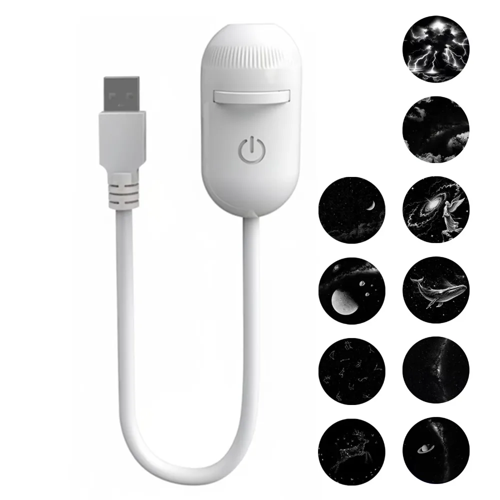 밝기 조절 가능 갤럭시 스타 프로젝터 USB 전원 360도 ° 회전식 별빛 하늘 프로젝터 휴대용 터치 컨트롤