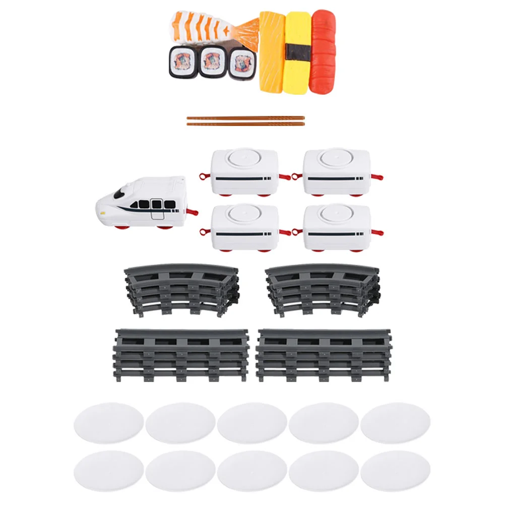 

Sushi Train Set Rotating Table Food Train Battery Powered Electric Train Toy Japanese Sashimi Plates Sushi Serving Tray