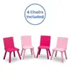 Kids Table and Chair Set 4 Sturdy Wood Chairs Perfect Playroom Crafting Activities Safe Durable Children's Furniture 6