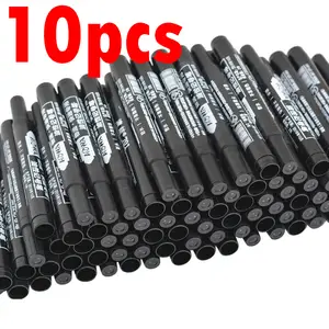 0.8mm / 2.0mm Black Dual Head Black Marker Art Supplies Drawing Markers  School Office Supplies - AliExpress