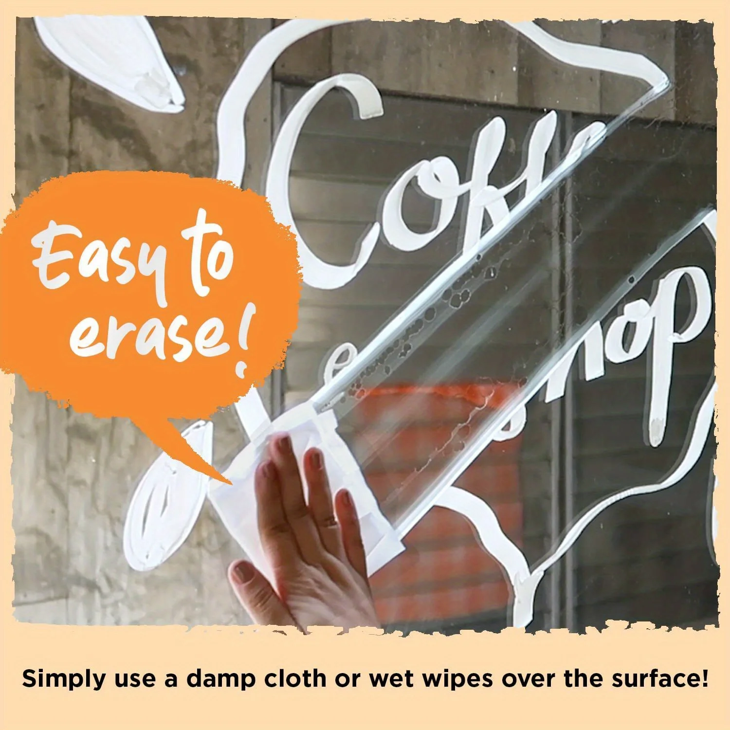 5 White Variety Chalk Markers-Wet & Dry Erase Chalk Pens for Blackboard Chalkboards Windows Signs Glass Bistro