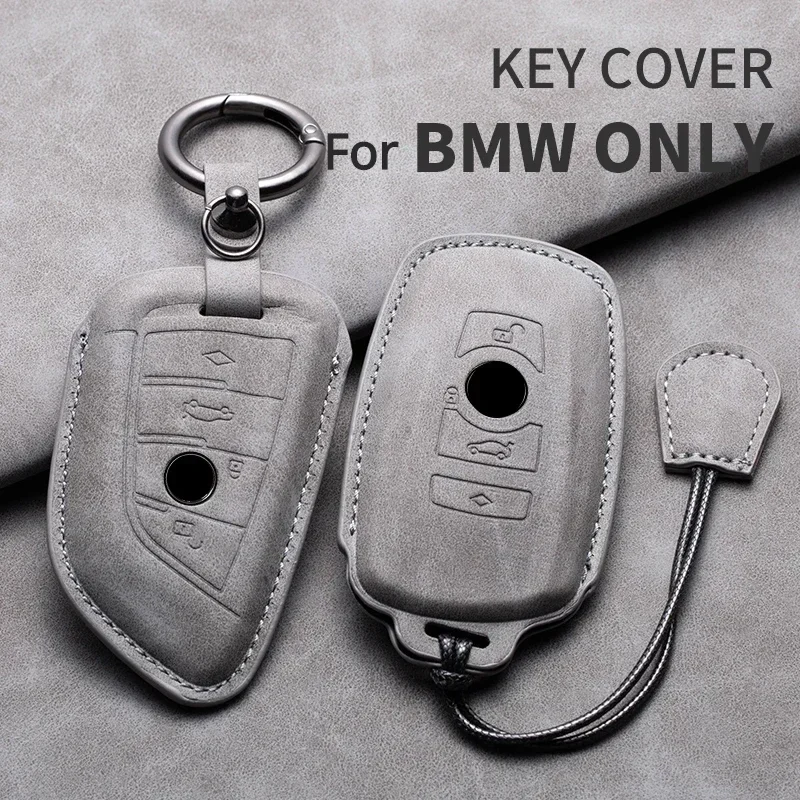 

Car Key Case Cover Shell Fob For BMW F10 F20 F30 F15 F16 F07 F01 F02 F25 F31 1 3 5 7 Series X1 X3 X4 X5 X6 Leather Car Keychain