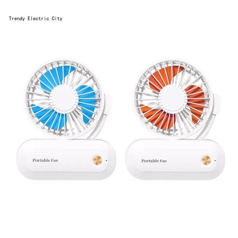 

R9CD HangingsNeck Mini Fan USB HandheldsRechargeable 3 Gear Adjustment Deformable Travel Fans for Holiday Outdoor Desk Travel