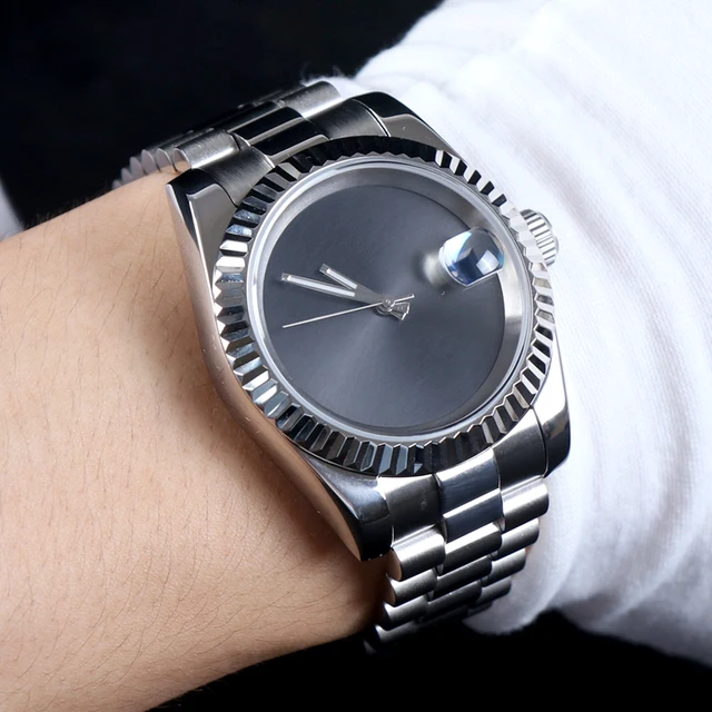 MINUTETIME-Men's Custom Vintage aço relógio de pulso, impermeável, Nylon  Strap, luminoso, mecânico, movimento automático, luxo, NH35 - AliExpress