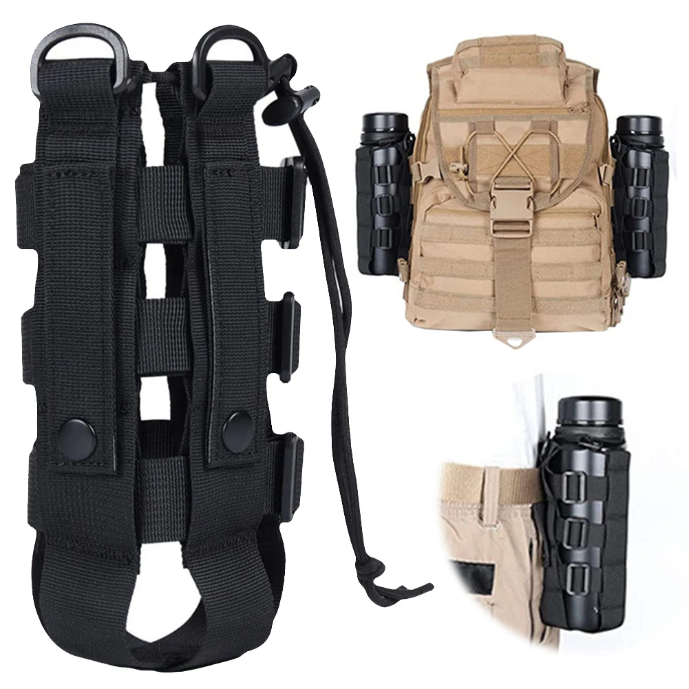 Molle Water Bottle Bag Multi-Purpose Outdoor Water Bottle Pouch Travel Water Kettle Carrier for Hiking Travelling Camping