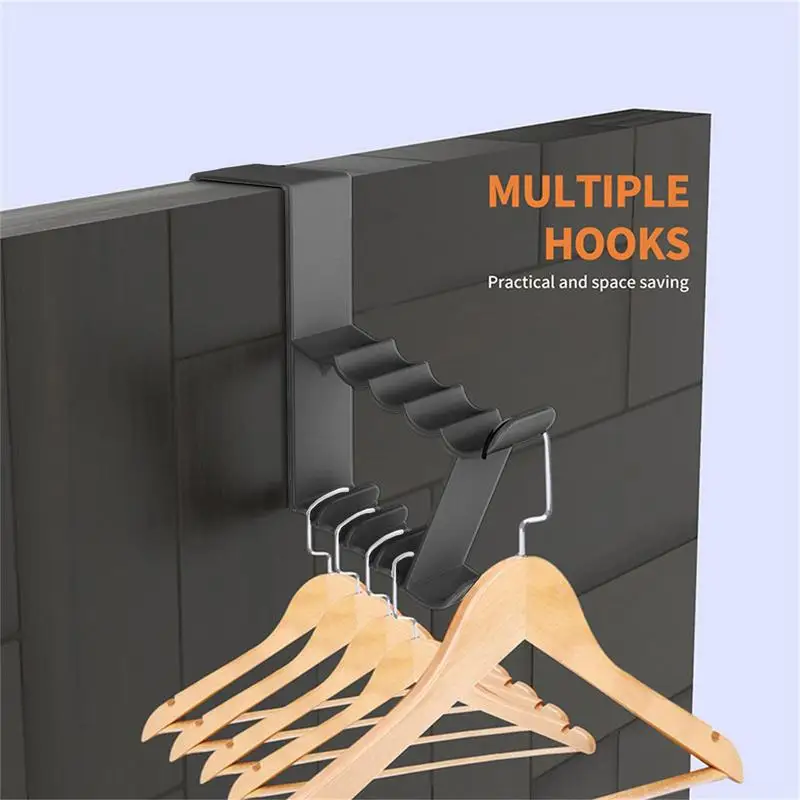 

Over The Door Hook Hanger Bag Hat Coat Holder Household Storage Multi-purpose Hanger Bathroom Clothes Organizer Hooks nail free