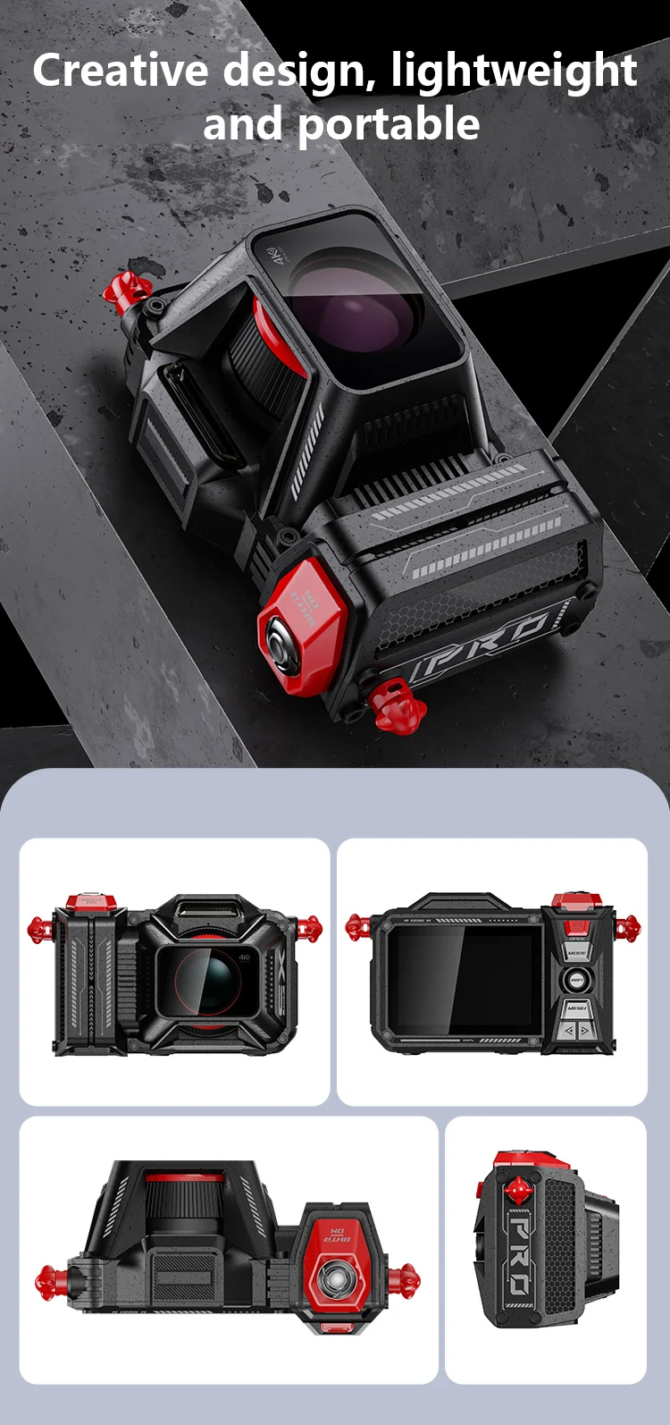 NVC500 70MP 4K HD WIFI Mirrorless DSLR Digital Camera 50X Digital Zoom Full Color Selfie Cameras Camcorder Travel WiFi Web Cam