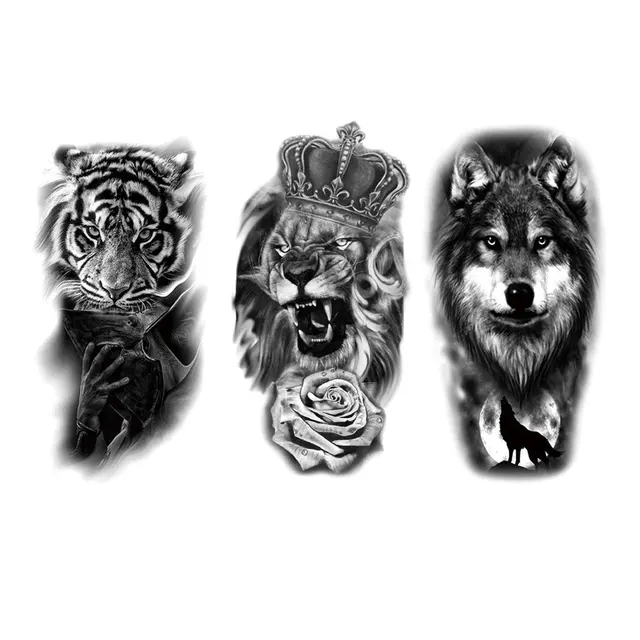 Tatuaggi Temporanei Per Il Viso A Forma Di Tigre - Adesivi Per Halloween, Carnevale E Feste (17x17 Cm)