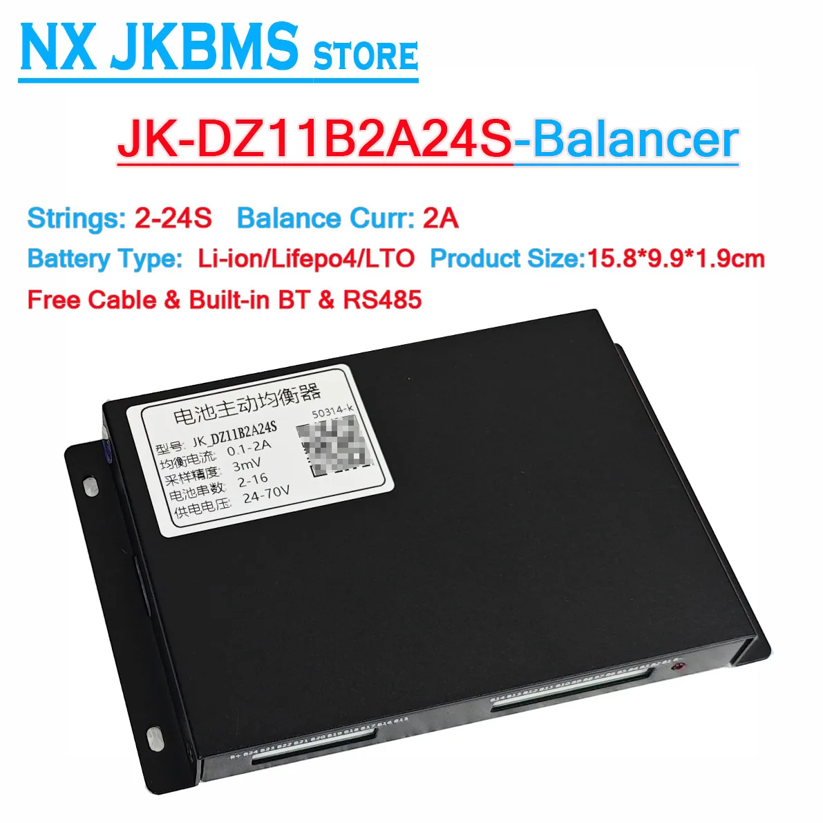 8s 16s 24S JK 이퀄라이저 밸런서 B2A16S DZ08B2A24S B4A24S Lifepo4 48v Livepo4 2a 4a 10a 15a BMS 셀 Nmc 스마트 NX JKBMS DZ11 BT