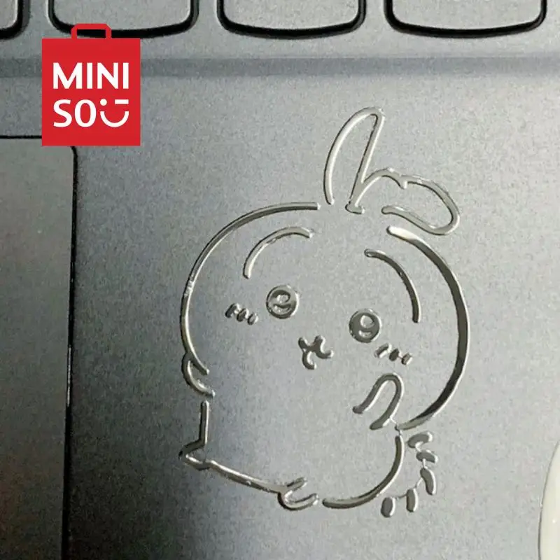 Miniso Anime Chiikawa Diy Decoration Cute Usagi Hachiware Cartoon Good-Looking Computer Tablet Phone Metal Stickers Girl Gift