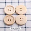 15/20/25/30mm 4-Holes Nature Color Wooden Buttons For Craft Round Sewing Button Scrapbook DIY Home Decoration Accessories - Image 5