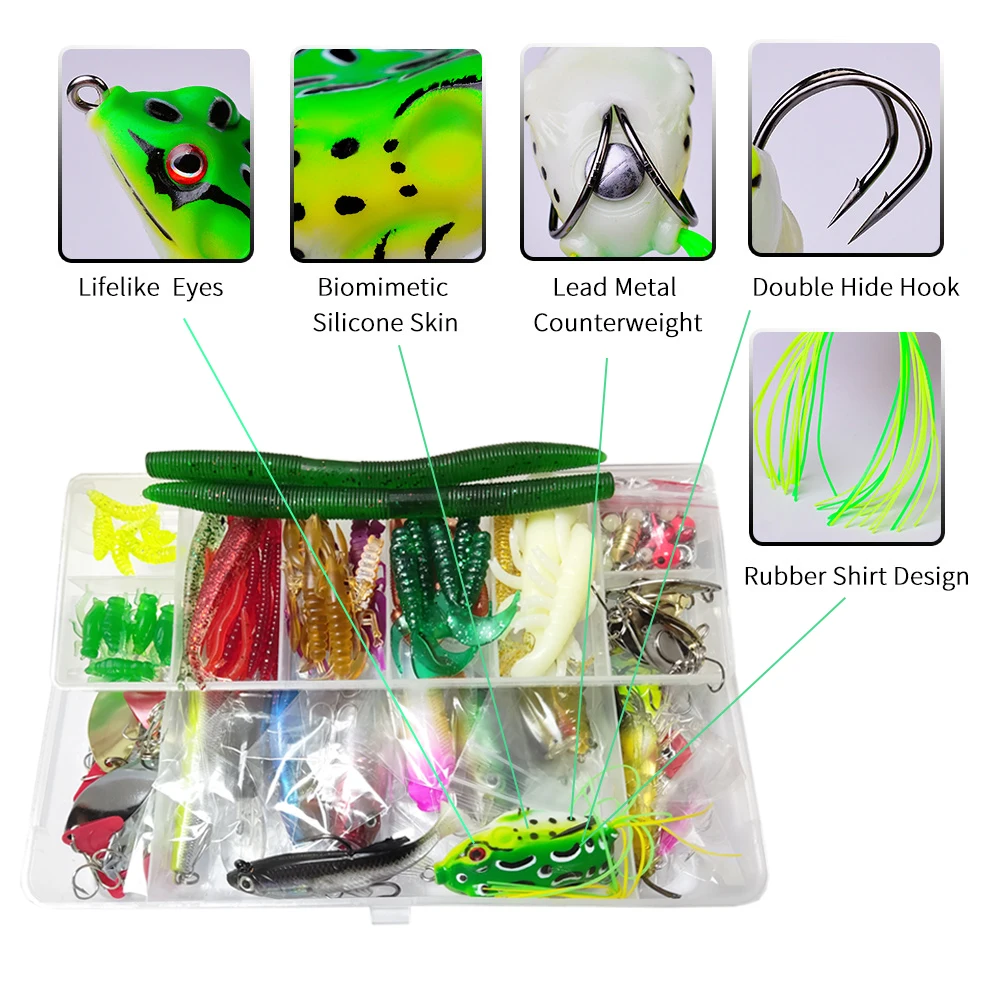 New Mixed Fishing Lure Set Minnow Spoon Lure Soft Lure Fishing Accessory In  Box Artificial Bait For Bass Pike Crank Dropshipping - AliExpress