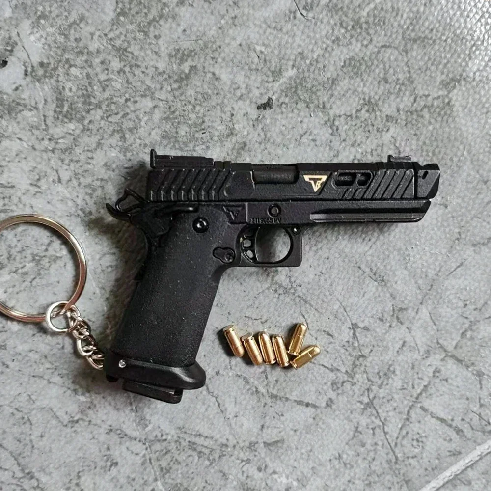 2024  G34 TTI Pistol 1: 3 Alloy Empire Gun Model Shell Ejection Keychain Assemble Disassemble Mini  Gun for Boys Gift 4
