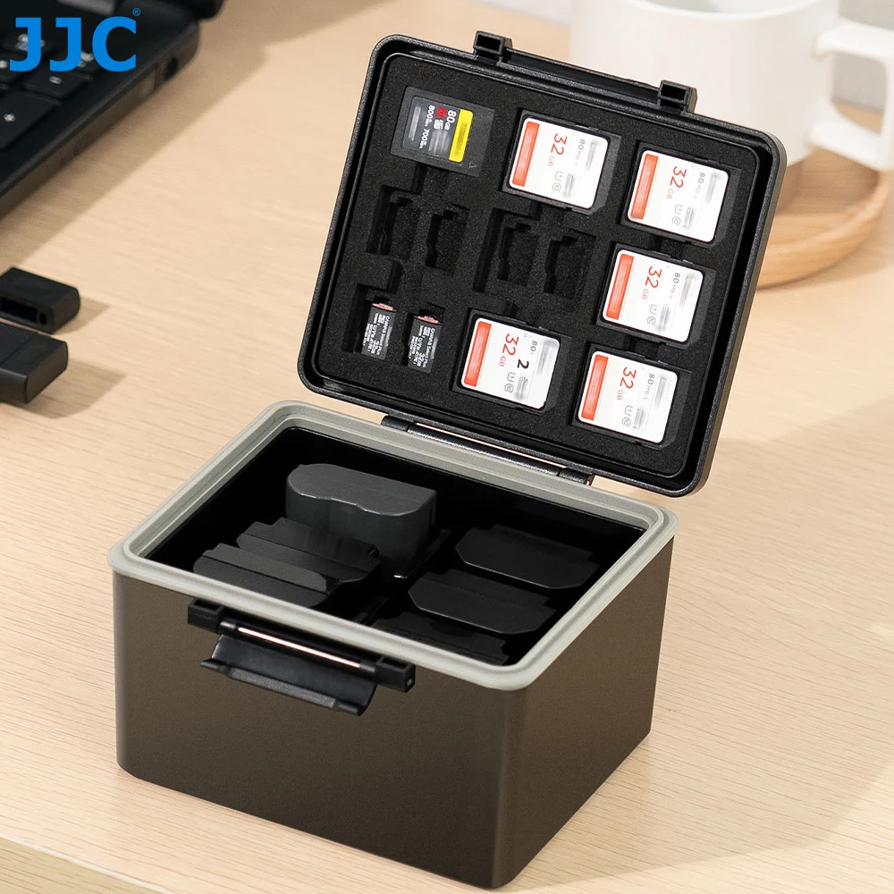 Jjc Multifunction Camera Battery Case&memory Card Case Holder