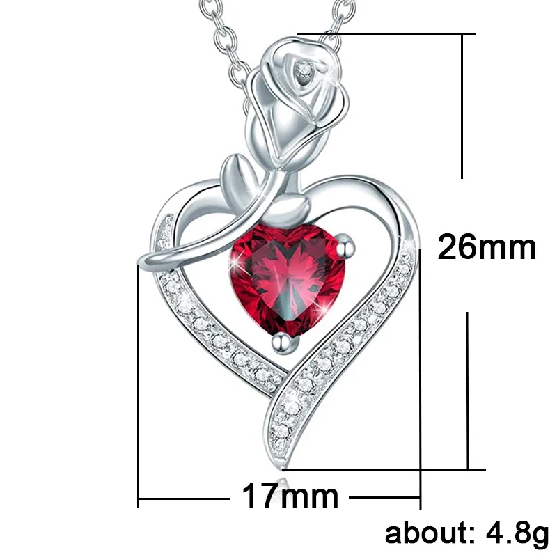 ♡Love♡ Amazon.com: KZX Heart Necklace for Women 18K Gold Plated Crystal