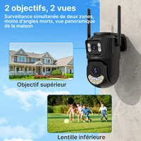 WONSDAR Caméra WiFi 2.4Ghz et 5Ghz PTZ, caméra IP de sécurité externe, suivi automatique, Vision nocturne, vidéosurveillance CCTV, iCsee 3