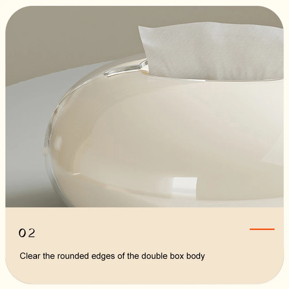 Tissue Storage Box Reusable Multipurpose Tissue Box Simple Tissue Dispenser Decorative Tissue Box for Bathroom Vanity 3