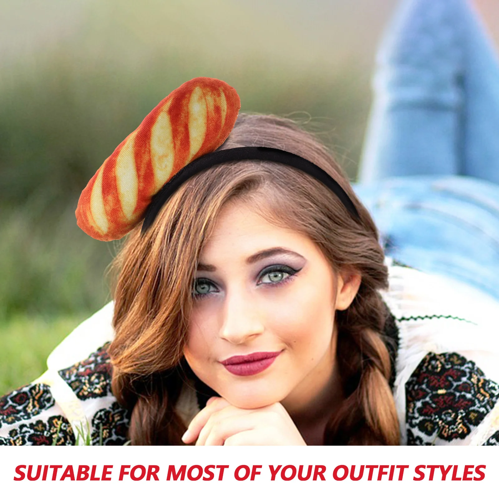 Imitation Food Headband Costume Party Bread Hair Hoops Photo Props For Booth Dress Up Cute Accessories