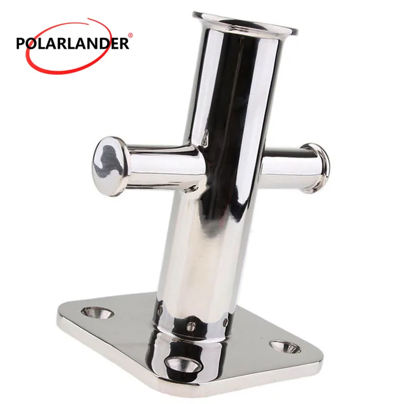 

PolarLander 7.7 inch (190mm) Deck Cabin Hardware Single Cross Bollard Dock Mooring Cleat Stainless Steel for Boat