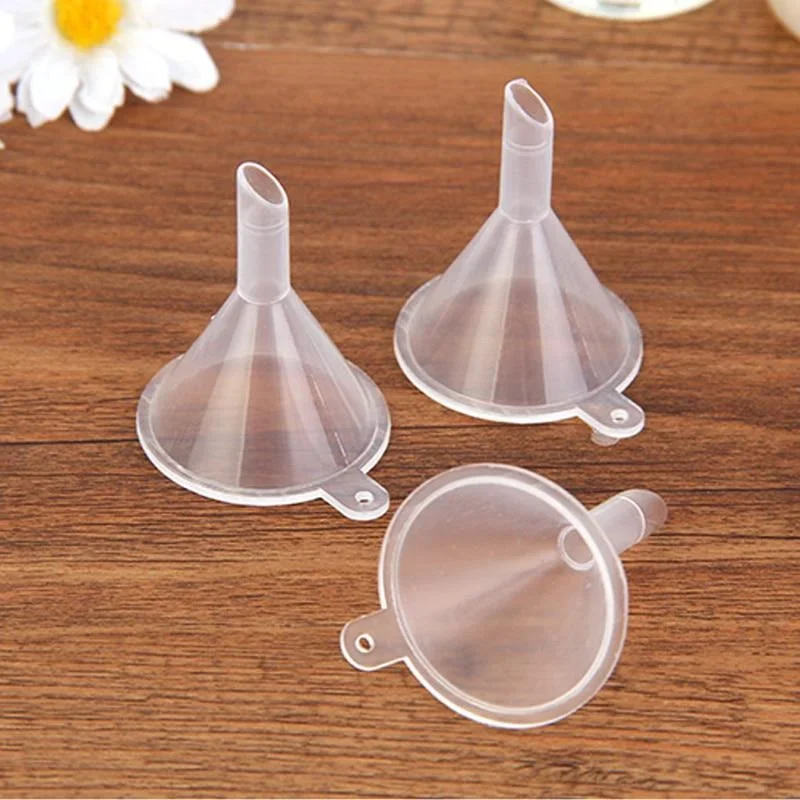 10Pcs/set Transparent Mini Funnels Cosmetics Subpackage Funnels for Perfume Diffuser Bottle Liquid Oil Funnels Lab Tools Plastic