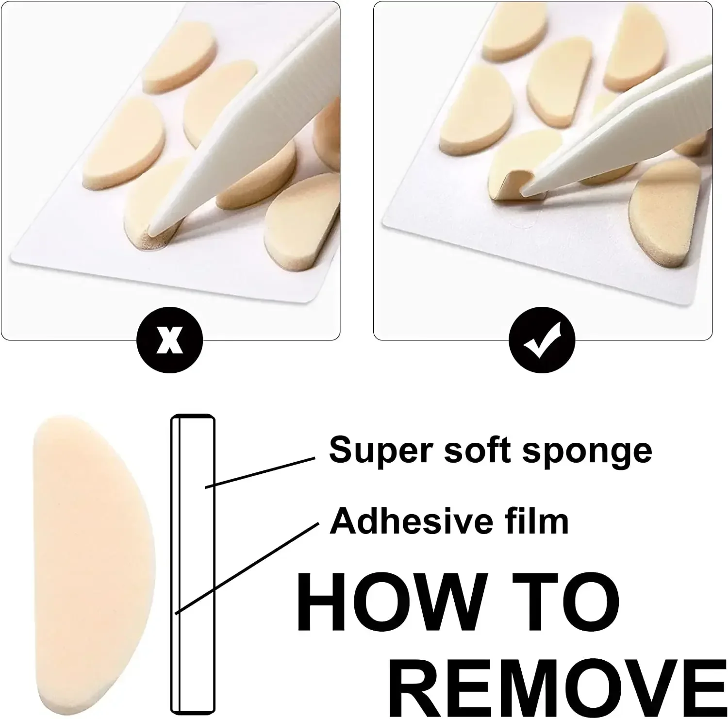 4 Paare/los Weiche Anti-slip EVA Schwamm Material Nase Pad Für Brillen Brillen Nase Pads Für Sonnenbrillen Brillen zubehör – Detail 3