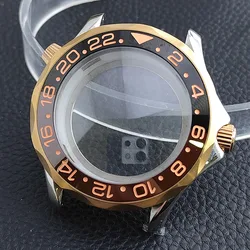 Premium 42mm Men's Watch Case with Sapphire Glass and 20mm Strap - Complete Watch Accessory Set with Box (65 Silver rose)