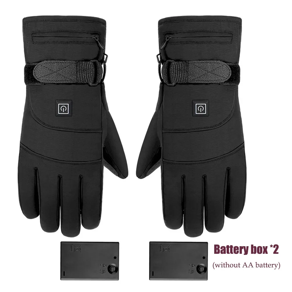Electric Heated With 3 Levels 4000mAh Rechargeable Battery Powered Heat Gloves Winter Outdoors Thermal Skiing_voghion.com