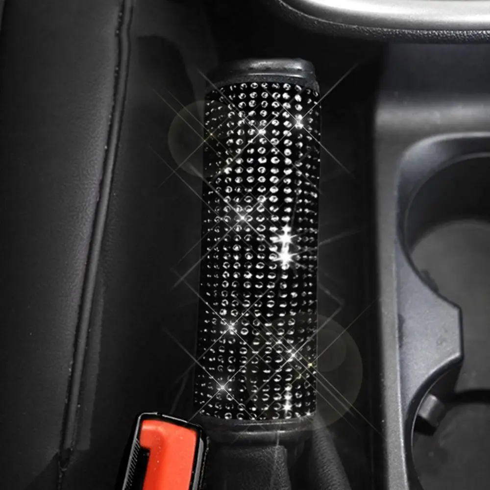 

Bling Bling Black Diamond Car Shift Cover Car Hook Manual Diamond Crystal Car Gear Dazzling Rhinestones