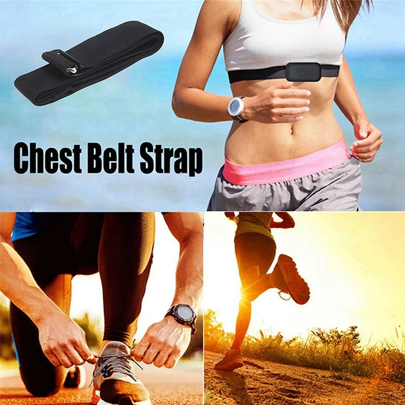 Heart Rate Monitor Strap Heart Rate Sensor Heart Rate Monitor Heart Rate Belt Chest Strap Elastic Soft Band Coospo Polar Wahoo Garmin Mount Blue
