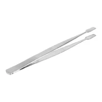 Tweezers Stamp Nipper Stainless Steel for Stamps False Eyelash Mirror Light 1