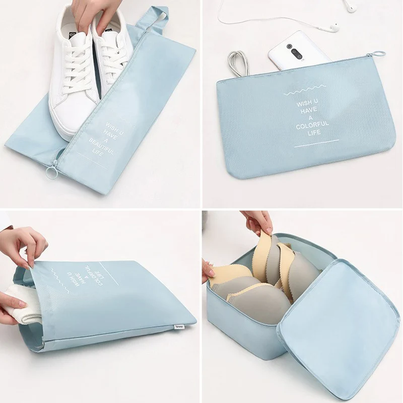 Travel Essentials: 7-Piece Packing Cubes Set for Organized Luggage Storage