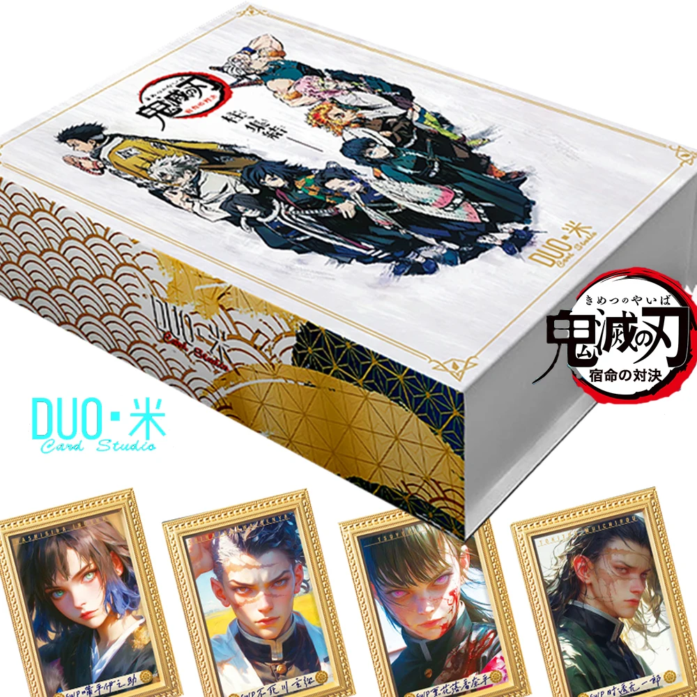 

Original Demon Slayer Cards Collection Anime Characters Rengoku Kyoujurou Kochou Shinobu Portrait Metal Card Children Toy Gift