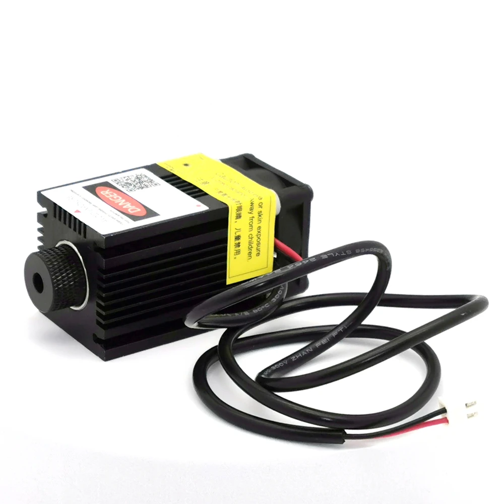 Modulo Punto Laser Pwm Blu-Viola Focalizzabile 405Nm 500Mw Per Incisione Ventola Di Raffreddamento Dc12V Hx2.54 2P